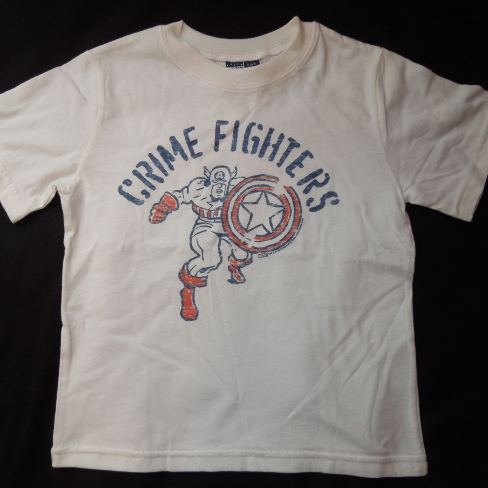 Baby Gap NWT Junk Food shirt Captain America Crime - Picture 2 of 3